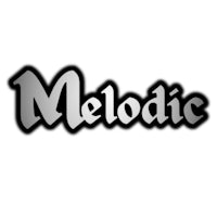 the logo for melodic on a white background